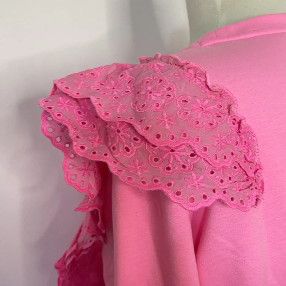 Sweatshirt - Lilly Pulitzer Deva Sweatshirt- pink shandy LP28 - Picture 4 of 11